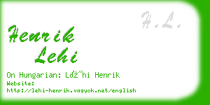 henrik lehi business card